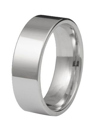 Kohinoor 903-529v 7mm flat engagement ring 14k white gold