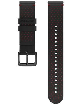 Polar Leather Strap Black/Red 20 mm koko M/L 910104669