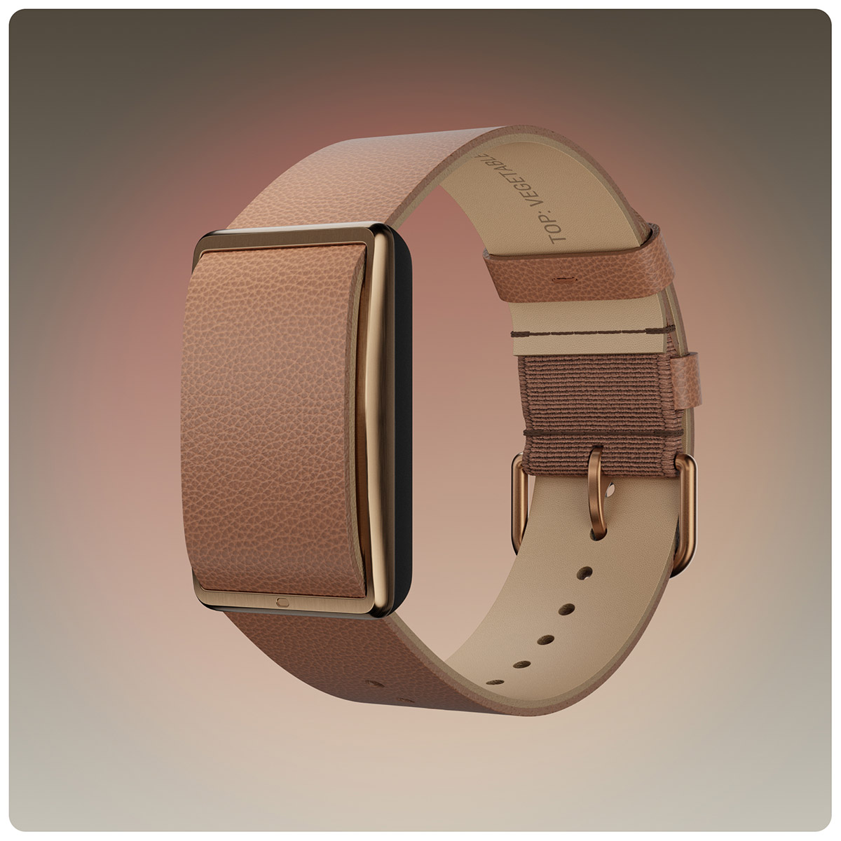 Polar Loop wristband brown leather S-L