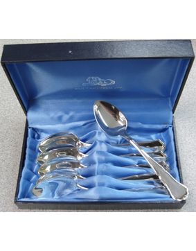 Chippendale silver coffee spoons 6 pcs