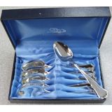Chippendale silver coffee spoons 6 pcs