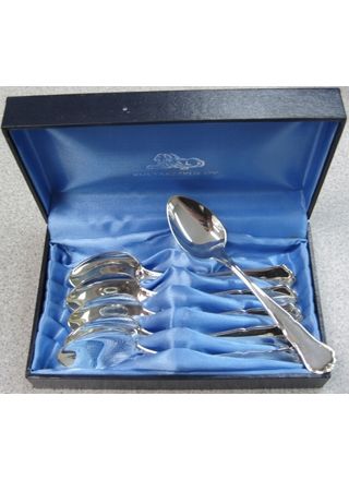 Chippendale silver coffee spoons 6 pcs