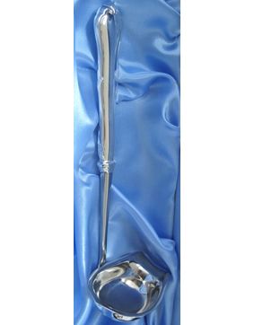 Chippendale silver gravy ladle