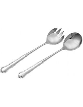Chippendale silver salad servers