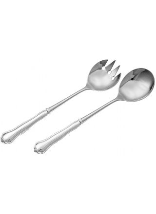 Chippendale silver salad servers