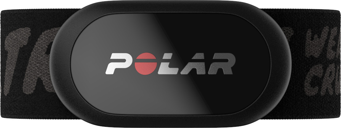 Polar H10 heart rate sensor.