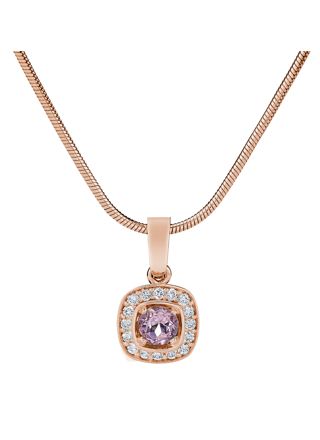 Kohinoor rose gold diamond pendant Stella 923-240PK-16MO