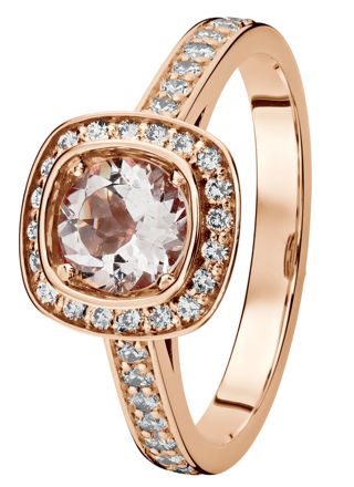 Kohinoor Stella rose gold morganite -diamond-ring 933-240PK-44B3-180