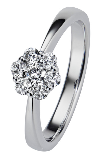 Kohinoor 934-232V-40B4 diamond ring white gold Dahlia