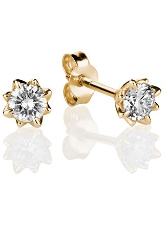 Kohinoor Rosa 943-260-34B4 Gold Diamond Earrings