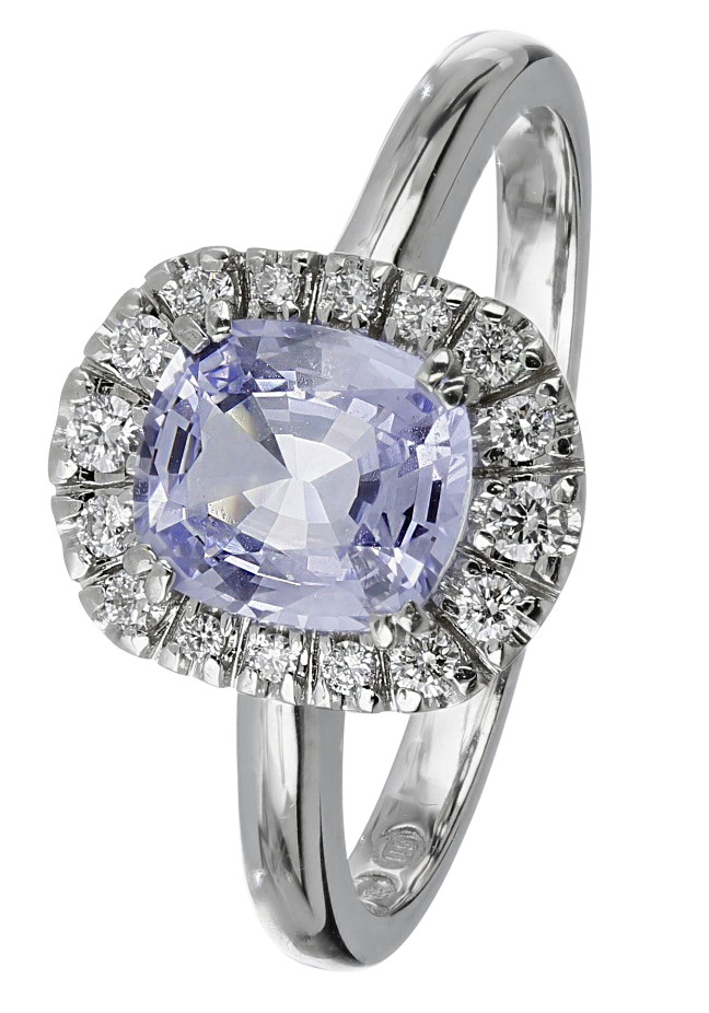 CUSHION CUT DIAMOND ENGAGEMENT RING SOLID 14K HALLMARKED WHITE GOLD RING