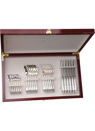 Suomi silver cutlery 24-pcs in a piano-lacquered box