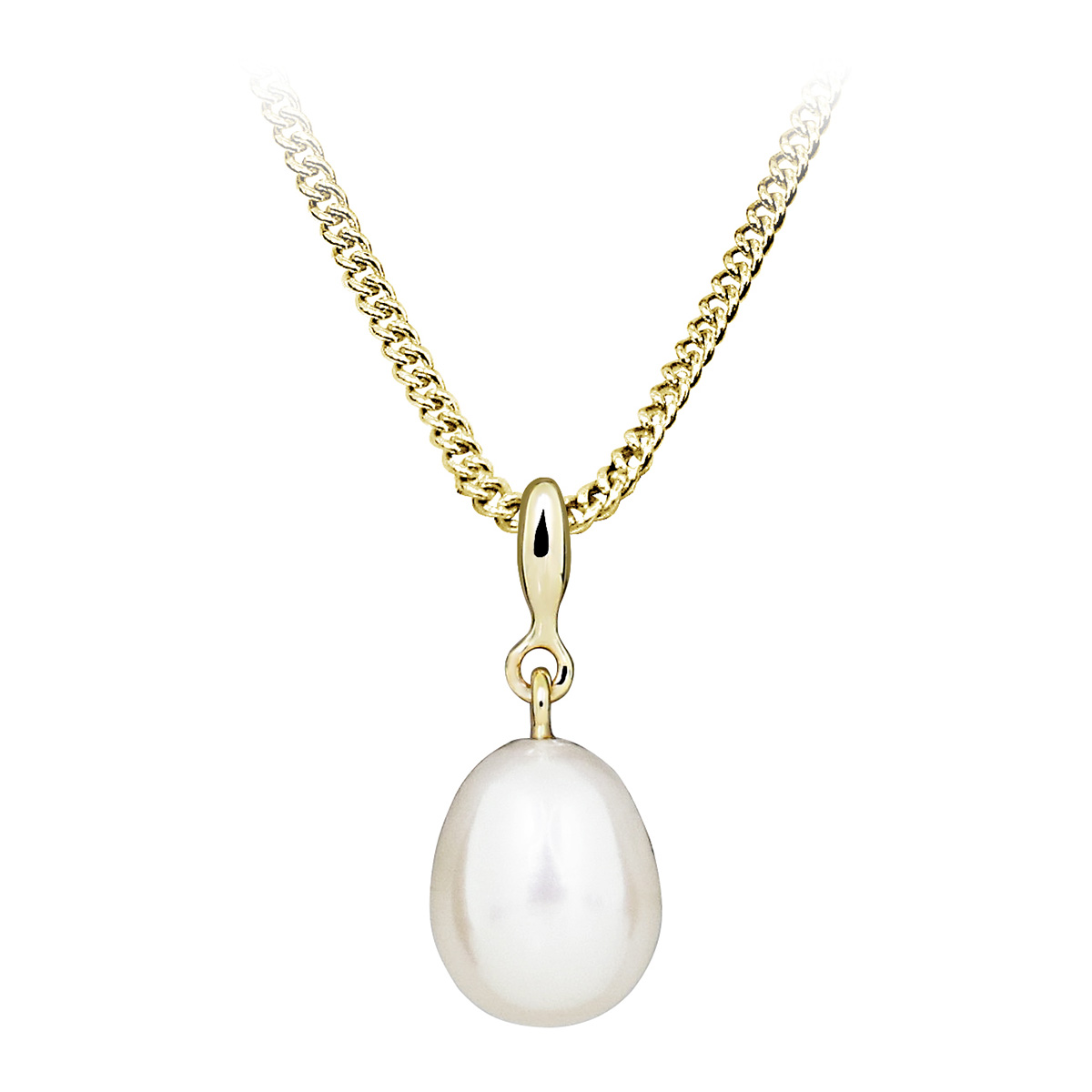 Lykka Pearls gold pearl pendant 9 mm