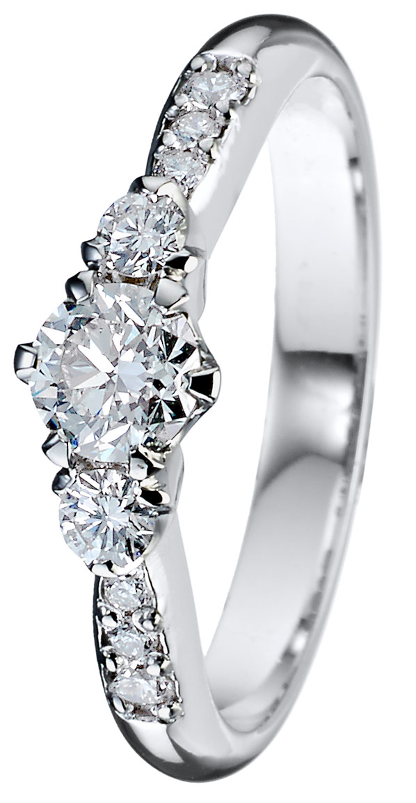 Kohinoor 033-235V-38 Diamond Ring White Gold Helene