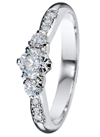 Kohinoor 033-235V-38 Diamond Ring White Gold Helene