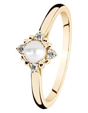 Kohinoor Celeste pearl-diamond ring 033-440-04