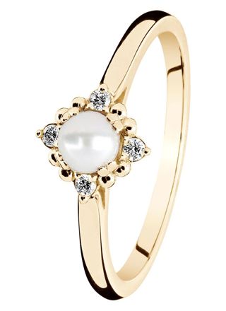Kohinoor Celeste pearl-diamond ring 033-440-04