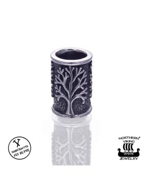 Northern Viking Jewelry Silver Tree Of Life beard ring NVJHE016