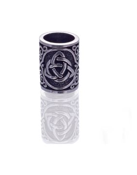 Northern Viking Jewelry Silver Celtic Knot beard ring NVJHE017