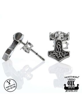 Northern Viking Jewelry Thor's Hammer Earrings NVJKK005