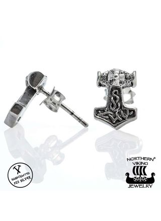 Northern Viking Jewelry Thor's Hammer Earrings NVJKK005