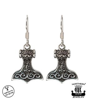 Northern Viking Jewelry Thor's Hammer hook Earrings NVJKK019