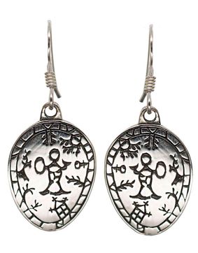 Northern Viking Jewelry Korpiklaani Shaman Drum hook Earrings NVJKK022