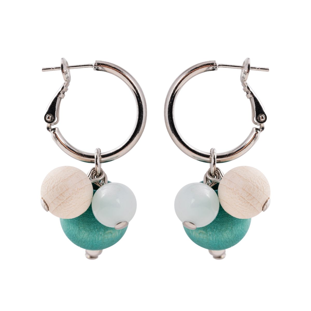 Aarikka Lydia water green/white earrings P891 A09617