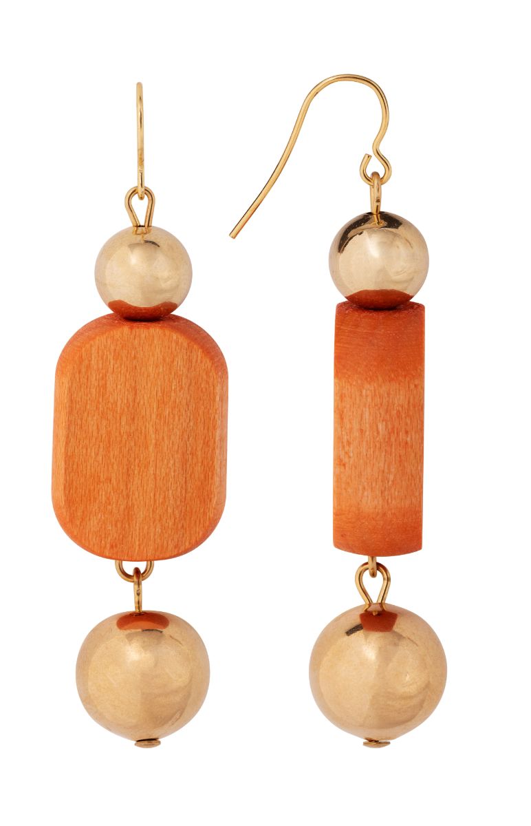 Aarikka Saimi orange/gold earrings U503K A09733