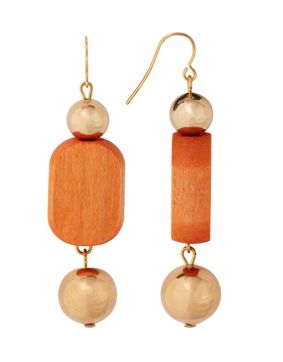 Aarikka Saimi orange/gold earrings U503K A09733