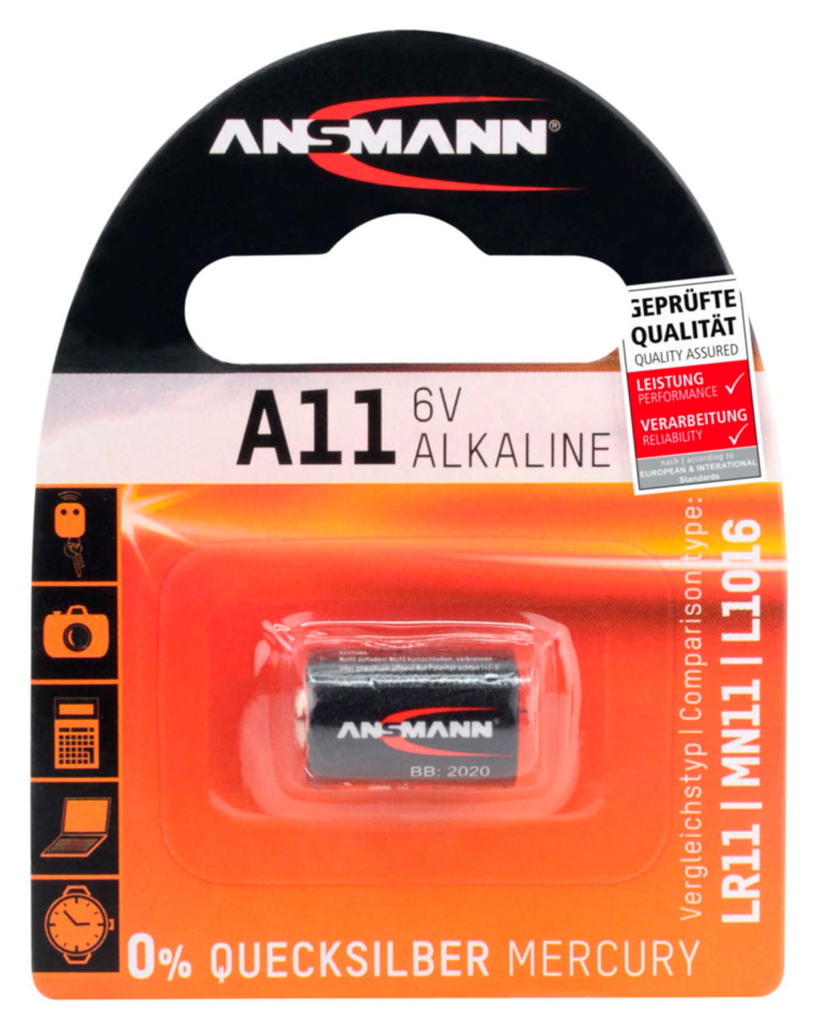 Ansmann alkaline battery A11 6V 