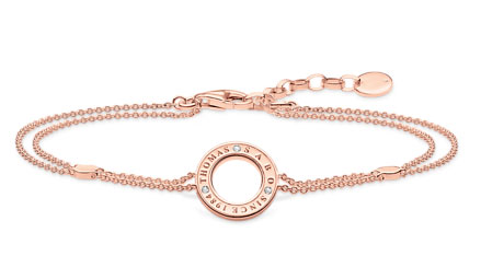 Thomas Sabo Sparkling circles rose bracelet A1878-416-14-L19V