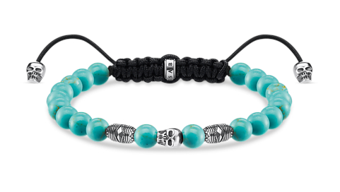 Thomas Sabo turquoise skull bracelet A1945-504-17-L22V
