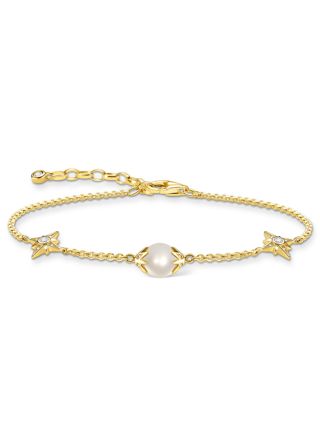 Thomas Sabo pearl with stars gold bracelet A1978-445-14-L19V 