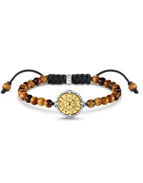 Thomas Sabo bracelet elements of nature tigers eye gold A2009-966-2-L22v