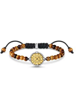 Thomas Sabo bracelet elements of nature tigers eye gold A2009-966-2-L22v