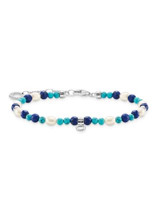 Thomas Sabo with blue stones and pearls bracelet A2064-775-7-L19V