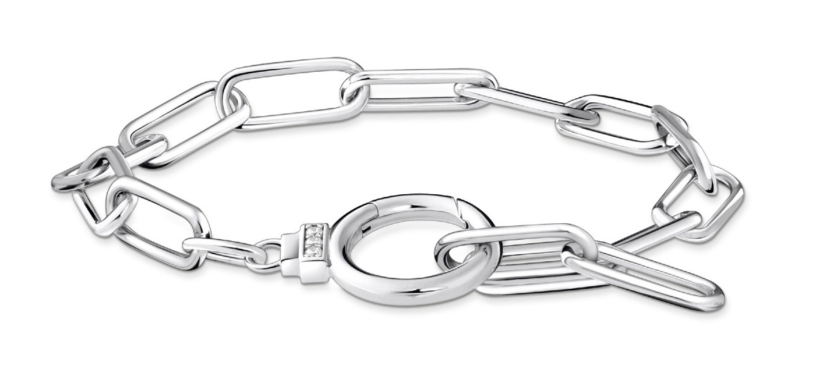 Thomas Sabo Cosmic Amulet silver link zirconia bracelet A2133-051-14-L19