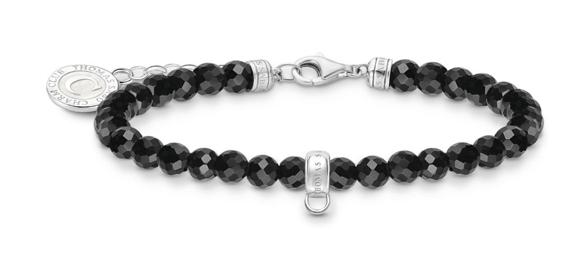 Thomas Sabo Charm Club Charmista onyx charm bracelet A2141-130-11-L19v