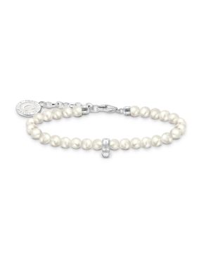 Thomas Sabo Charm Club Charmista pearl charm bracelet A2141-158-14-L19v