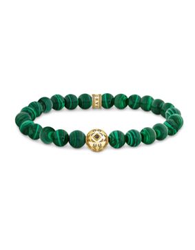 Thomas Sabo Rebel Wolf malachite bracelet A2145-140-6