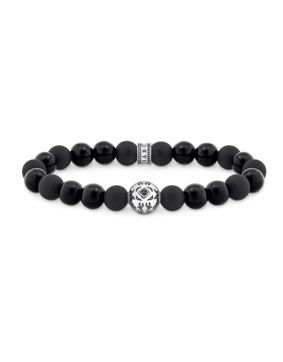 Thomas Sabo Rebel Wolf obsidian bracelet A2145-705-11