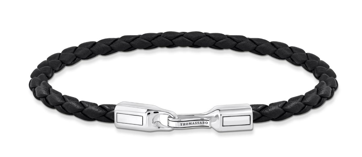 Thomas Sabo Rebel At Heart black leather bracelet 4 mm A2147-682-11