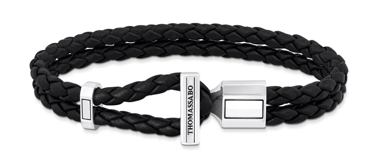 Thomas Sabo Rebel At Heart Double black leather bracelet A2148-682-11