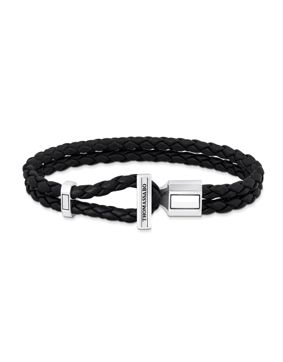 Thomas Sabo Rebel At Heart Double black leather bracelet A2148-682-11