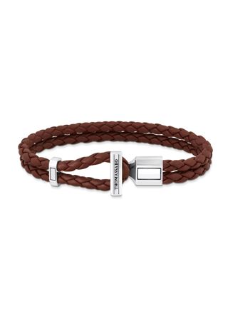 Thomas Sabo Rebel At Heart Double brown leather bracelet A2148-682-2