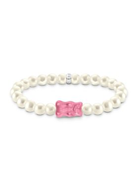 Thomas Sabo Haribo silver pearl bracelet with pink goldbears pearl bracelet A2154-082-9-L17