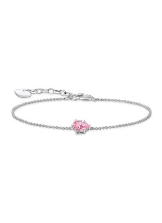 Thomas Sabo pink drop-cut zirconia silver bracelet A2159-051-9-L19V