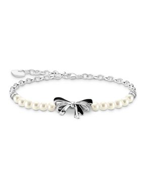 Thomas Sabo True Romance Silver Bow Lovely Romance pearl bracelet A2171-167-11-L19V