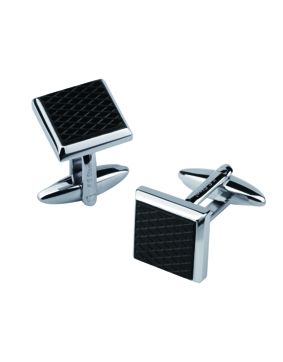 Lykka Strong two-tone square steel cufflinks